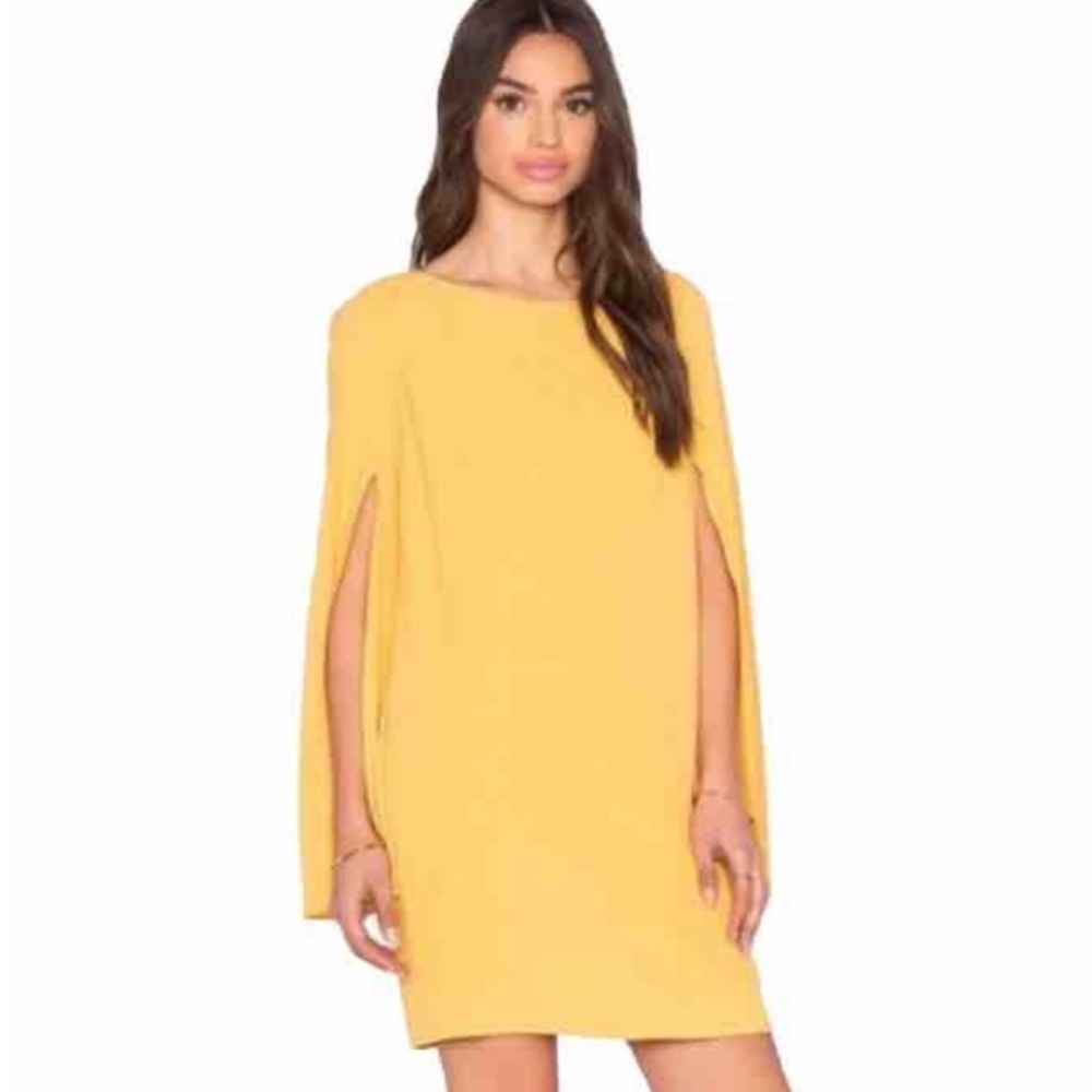 Free People Yellow Tunic Shirt Dress Long Slit Sleeve Women’s Size S Pockets